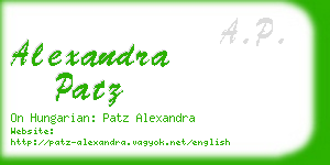 alexandra patz business card